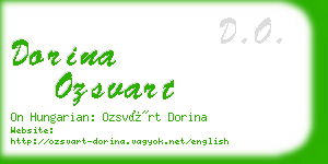 dorina ozsvart business card